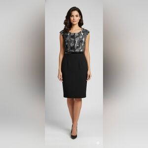 Connected Apparel Shift dress with Belt